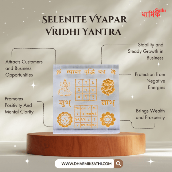 Business Growth Yantra on Selenite Plate